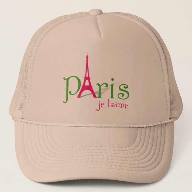 I love Paris Trucker Hat (Front)