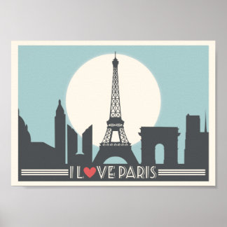 I love Paris Vintage poster
