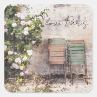 I Love Paris Wall Flowers