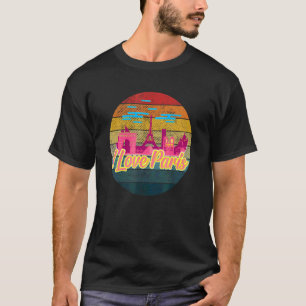 I Love Paris With Eiffel Tower Notre Dame Arc De T T-Shirt
