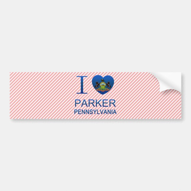 I Love Parker, PA Bumper Sticker (Front)