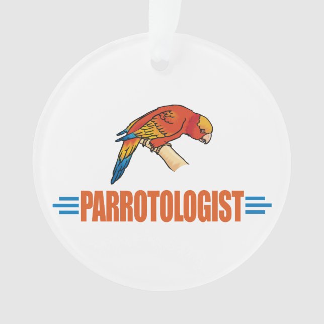 I Love Parrots Ornament (Front)