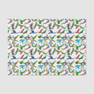 I Love Parrots Tissue Paper