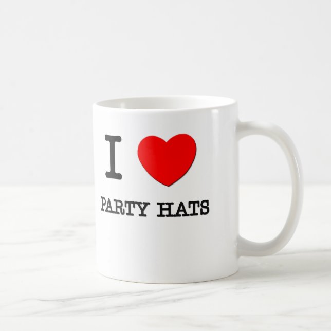 I Love Party Hats Coffee Mug (Right)