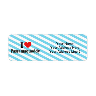 I Love Passamaquoddy Return Address Label