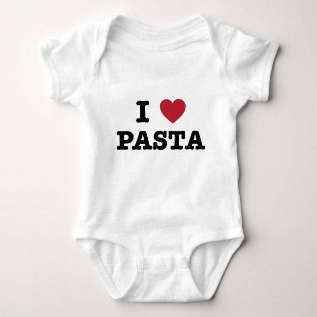 I Love Pasta Baby Bodysuit (Front)