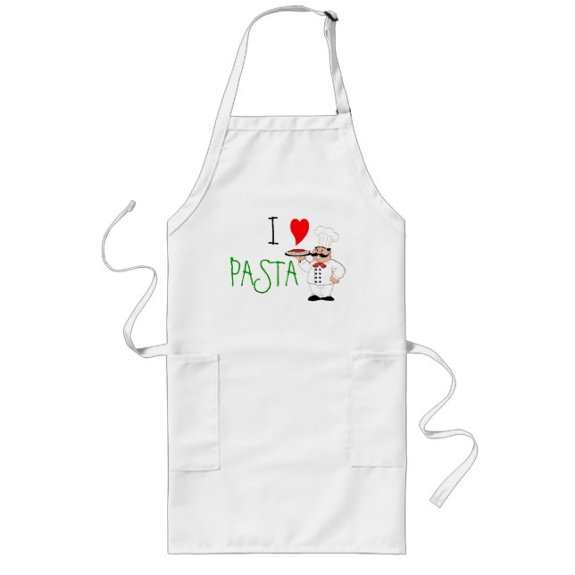 I Love Pasta Chef Long Apron (Front)