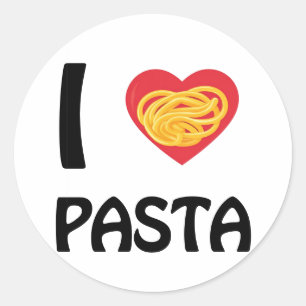 I love Pasta Classic Round Sticker