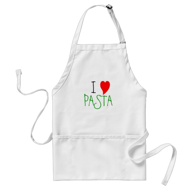 I Love Pasta Heart Standard Apron (Front)
