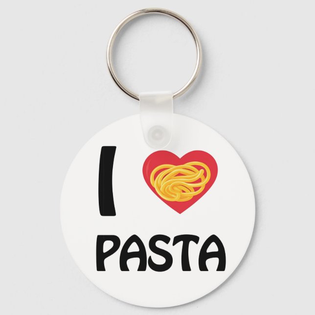 I love Pasta Key Ring (Front)
