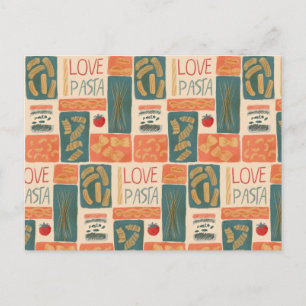 I love pasta postcard