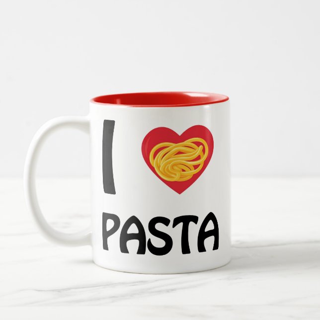 I love Pasta Two-Tone Coffee Mug (Left)