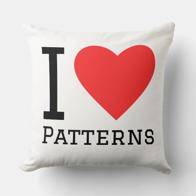 I love patterns cushion (Front)