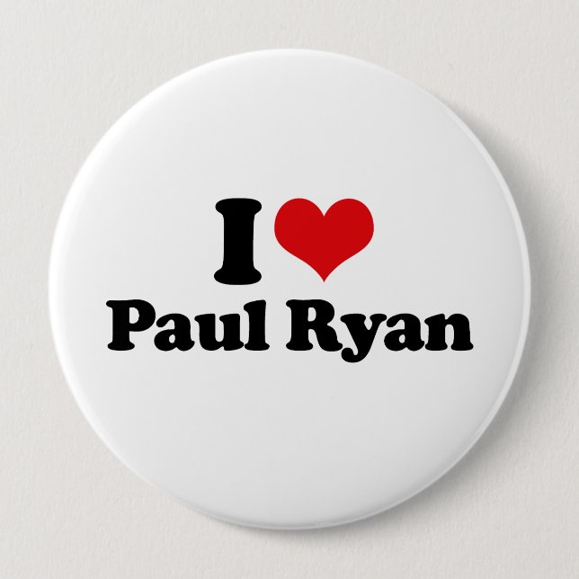 I LOVE PAUL RYAN (2).png 10 Cm Round Badge (Front)