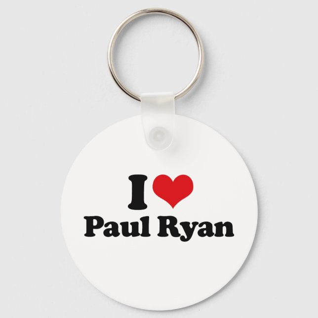 I LOVE PAUL RYAN (2).png Key Ring (Front)