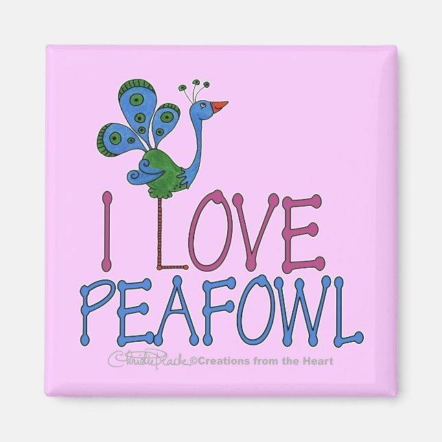 I Love Peafowl Magnet (Front)