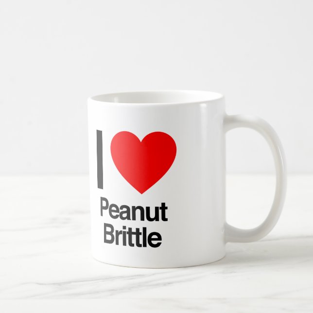 i love peanut brittle coffee mug (Right)