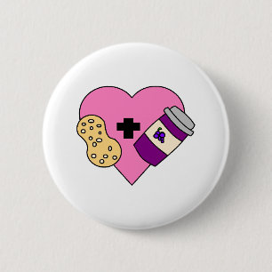 I love Peanut Butter and Jelly 6 Cm Round Badge