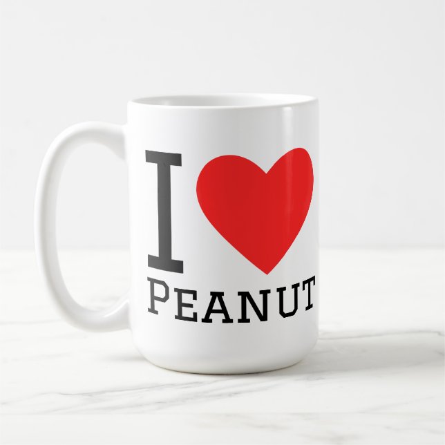 I love peanut coffee mug (Left)