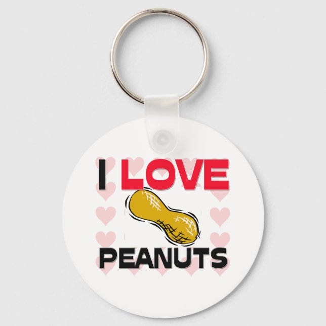 I Love Peanuts Key Ring (Front)