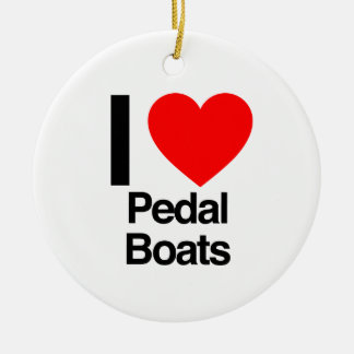 i love pedal boats ceramic ornament