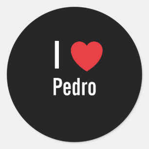 I love Pedro Classic Round Sticker