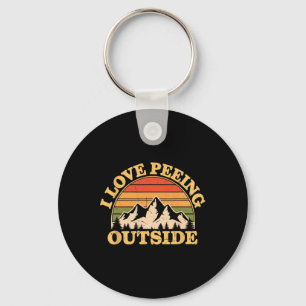 I Love Peeing Outside Camping Hiking Key Ring