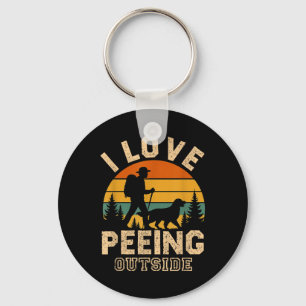 I Love Peeing Outside - Funny Hiking Meme Hilariou Key Ring