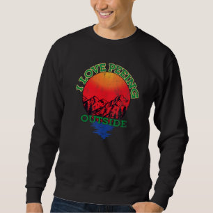 I Love Peeing Outside, Hiking Backpack, Camping, H Sweatshirt