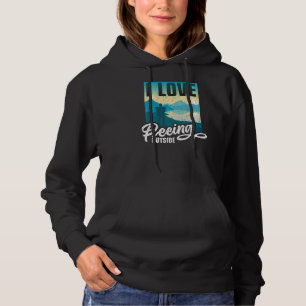 I Love Peeing Outside Hiking Camping Outdoors 5 Hoodie