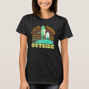 I Love Peeing Outside Humourous Hiking Camping Tee