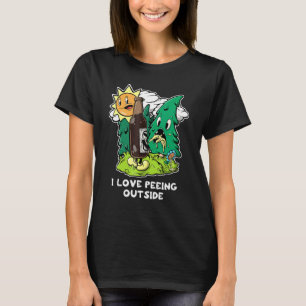 I Love Peeing Outside Retro  Camping Drinking Hiki T-Shirt