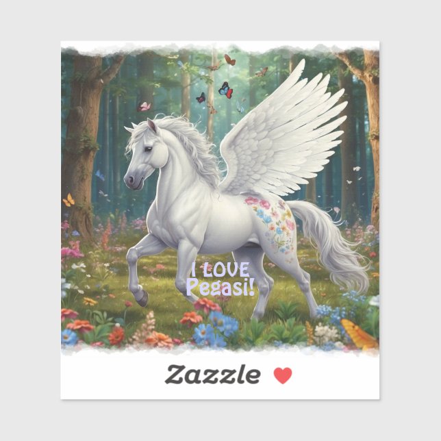 I LOVE PEGASI Beautiful Pegasus Stickers (Sheet)