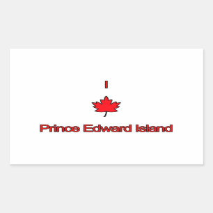 I Love PEI Prince Edward Island Rectangular Sticker