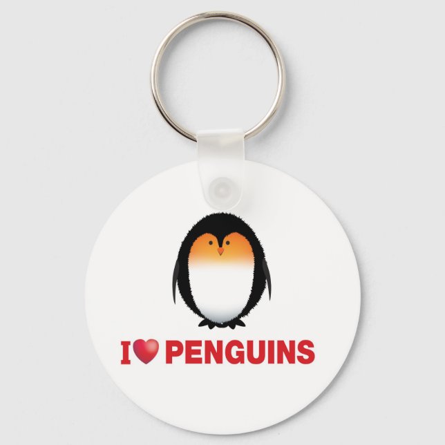i love penguins key ring (Front)