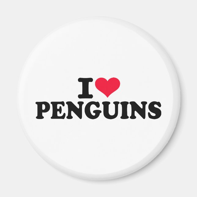I love Penguins Magnet (Front)