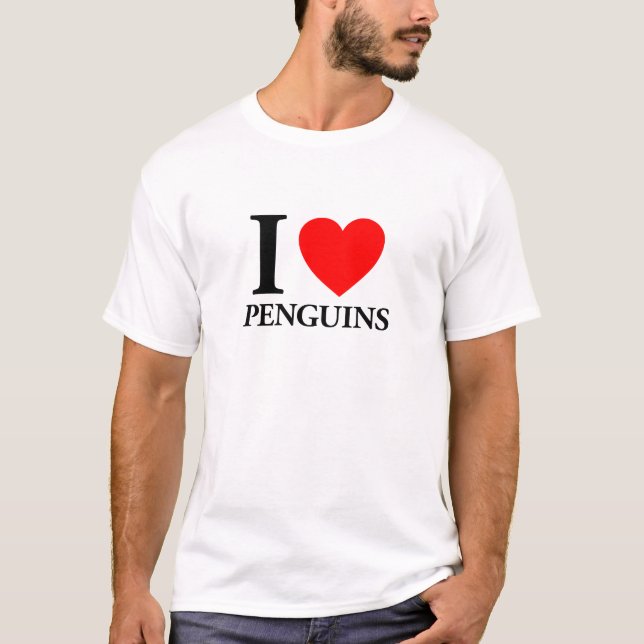 I Love Penguins T-Shirt (Front)
