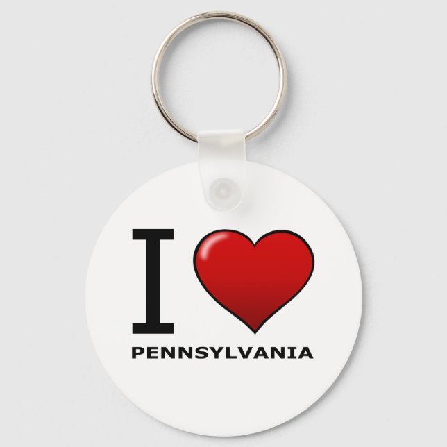 I LOVE PENNSYLVANIA KEY RING (Front)