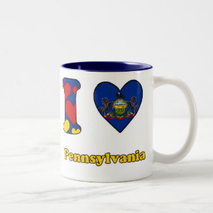 I love Pennsylvania Two-Tone Coffee Mug