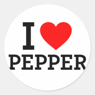 I Love Pepper Classic Round Sticker