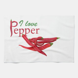I love pepper tea towel