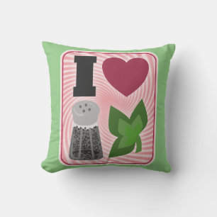 I Love Peppermint Visual Icons Christmas Baker Cushion