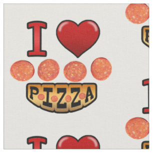 I love pepperoni pizza. fabric