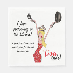 I love performing in kitchen- I pretend to cook… Napkin