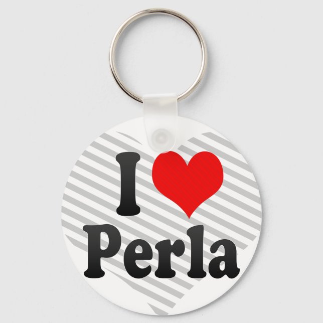 I love Perla Key Ring (Front)