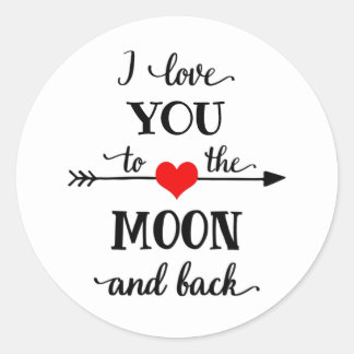 I love personalised to the moon and back classic round sticker