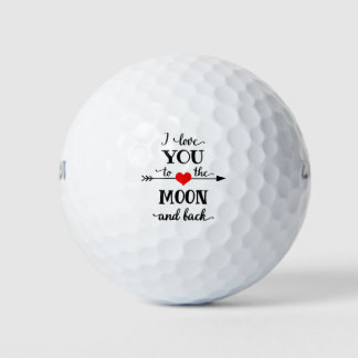 I love personalised to the moon and back golf balls