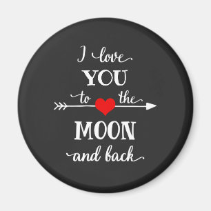 I love personalised to the moon and back magnet