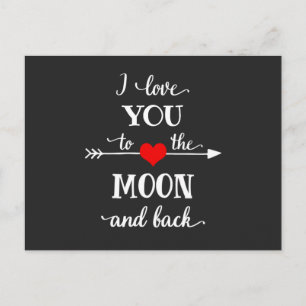 I love personalised to the moon and back postcard