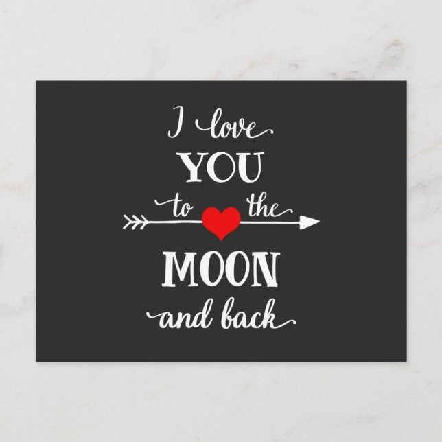 I love personalised to the moon and back postcard (Front)